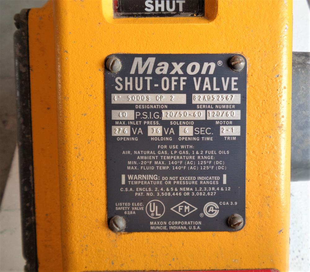 Maxon 4" Shut-Off Valve 5000S CP 2